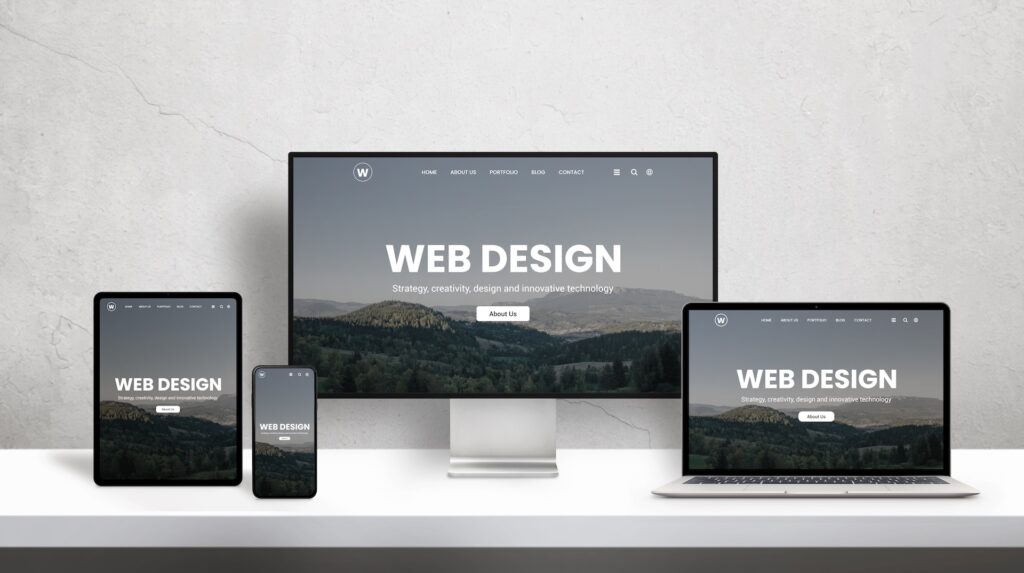 Custom-designed Next.js website showcasing responsive design for mobile and desktop